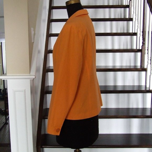 Steilmann Orange Summer Linen Cotton Lined Jacket 14 L - Picture 2 of 9